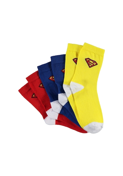 Superman Süperman 3'lü 2-12 Yaş Erkek Soket Çorap - Standart