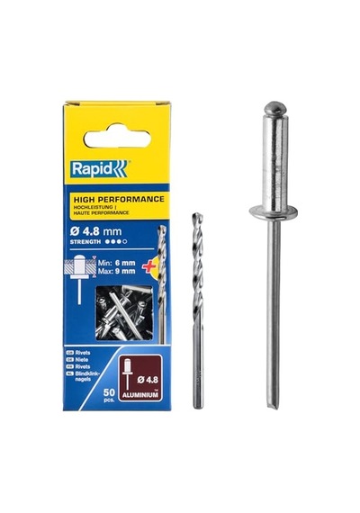 Perçin Alüminyum 50 Adet Matkap Ucu Dahil 4 8 X 12 Mm 5000388