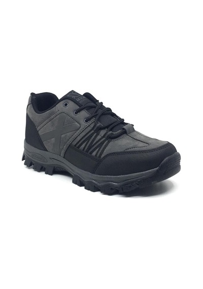 Step Erkek Günlük Kışlık Su Soğuka Dayanıklı Outdoor Spor Ayakkabı Füme - Siyah