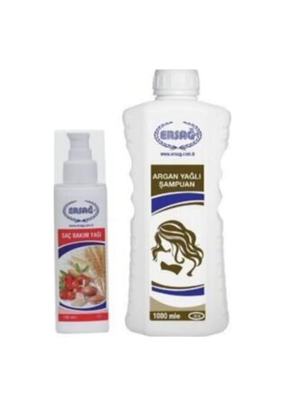 Ersağ Argan Yağlı Şampuan 1 L + Saç Bakım Yağı 100 ML