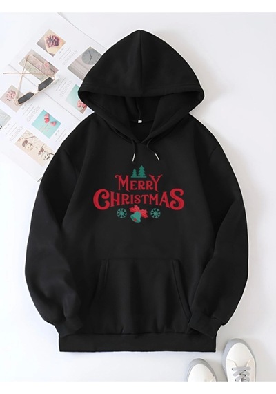 Merry Chrıstmas Sweatshirt - Hodie - Siyah Siyah