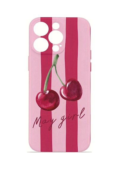 Apple iPhone Uyumlu 14 Pro Max Vorian İnce Kamera Korumalı Mika Kılıf Cherry Girl Cherry Girl Mika
