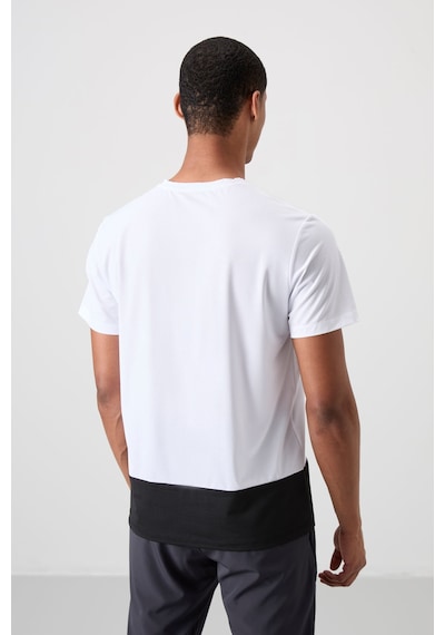 Tommy Life Beyaz Polyester Nefes Alan Dokulu İnce Esnek Standart Fit Erkek Performans T-shirt - 88383 Beyaz