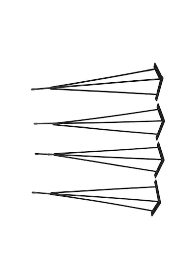 Metal Firkete Ayak Masa Ayağı 4 Adet - Boy 71 Cm Siyah