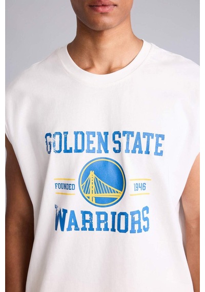 Defacto Nba Golden State Warrıors Oversıze Atlet H3817ax26smer105 Ekru-er105
