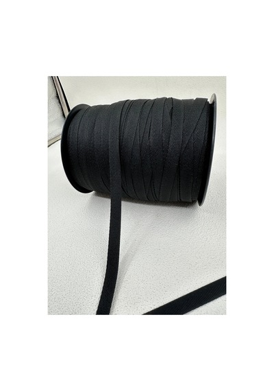 1 Cm Polyester Balıksırtı Şerit-5 Metre- Siyah - 687264769