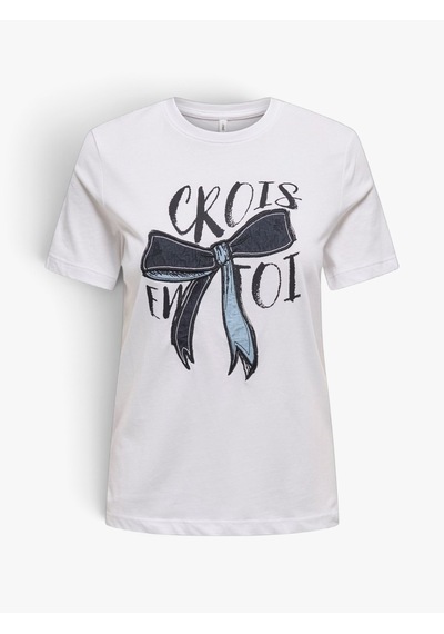 Only Onlemma Lıfe Reg S/s Lady Top Jrs Kadın Bright White T-shirt - 15329752