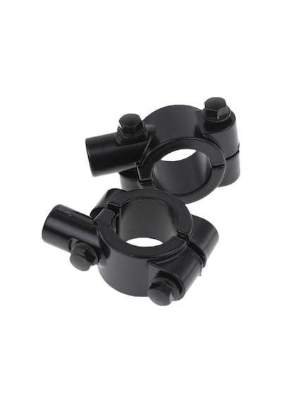 Suntek 8mm Ayna Montaj Kolu Bar Kelepçe Tutucu Seti - Motosikletler İçin Evrensel 1 Çift Siyah