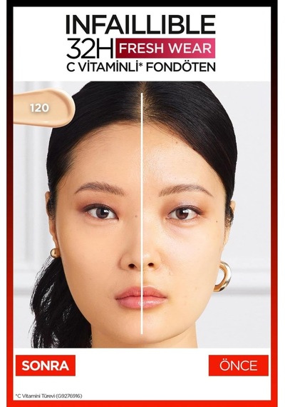 Lexroo Infaillible 32h Fresh Wear C Vitaminli Fondöten - 120 Vanilla