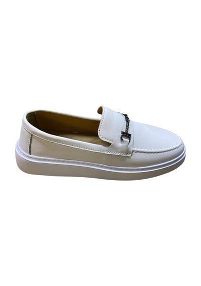 Moon Shoes Erkek Düz Taban Hakiki Deri Nubuk Cilt Günlük Ayakkabı Beyaz - 879595125 Beyaz