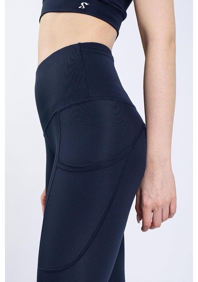 Tr Snc Kadın Yüksek Bel Kapri Yoga Tayt, Polyester Spandeks, Toparlayıcı Özellikli, Cepli, Siyah, Spor Ve Günlük Altın