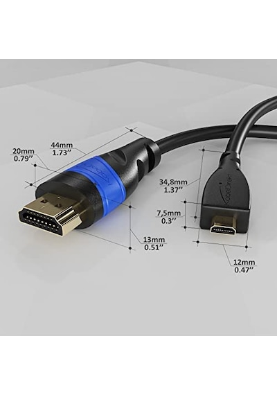 2 M Micro-hdmı Kablosu Hdmı Micro-hdmı, İki Yönlü Ultra Hd İçin 4 K 60 Hz Ethernet İle Yüksek Hı Diğer