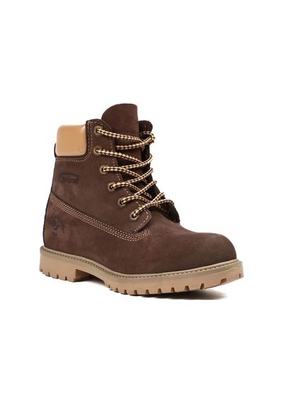 Hammer Jack Hakiki Deri  Kahve Nubuk (Bej) Unisex Bot Kahverengi