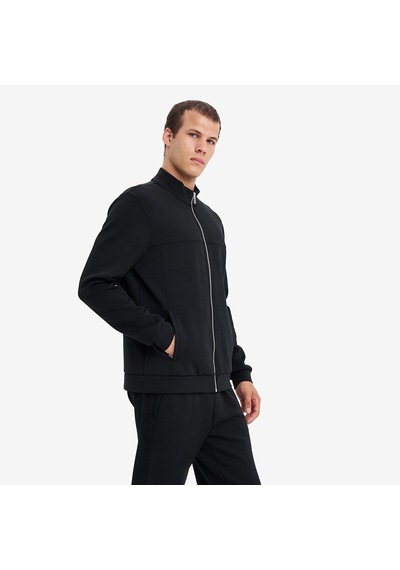 Lescon Siyah Erkek Fermuarlı Sweatshirt 26n-1159