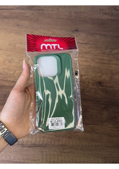 Apple Uyumlu iPhone 15 Pro Silikon Kılıf Xfab Yeşil