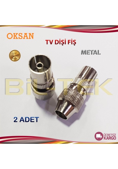 Oksan Metal Tv Dişi Fiş 2 Adet