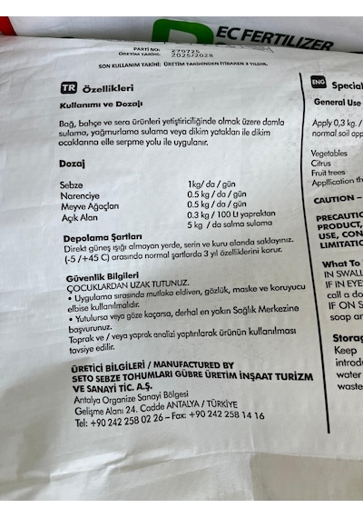 Şeker Gübresi As Yavaş Salınımlı Akıllı Çim Gübresi 2 KG