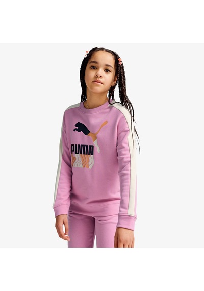 Puma T7 Crew Tr Çocuk Pembe Sweatshirt Düz 626442 Puma T7 Crew Tr Çocuk Pembe Sweatshirt Düz 626442
