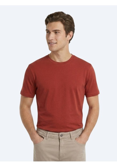 Kip Kiremit Düz T-shirt