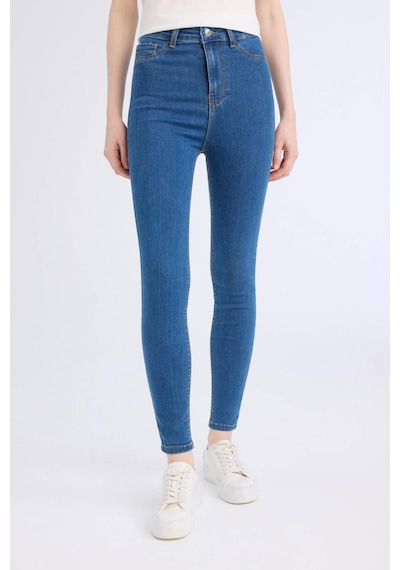 DeFacto -  Jegging Yüksek Bel Bilek Boy Dar Paça Basıc Jean Pantolon B7498AX24SP Mavi