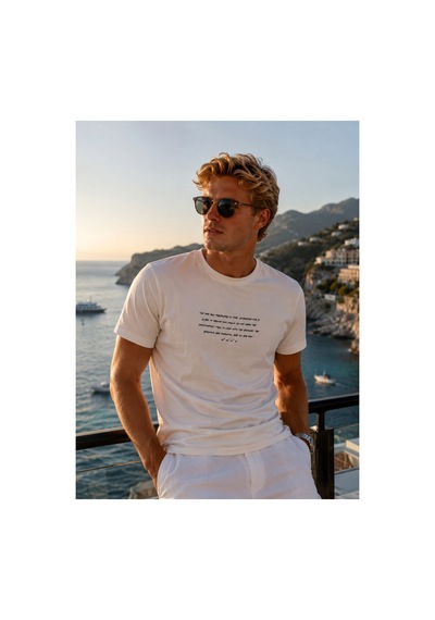 Me Selection Yazı Tasarım %100 Pamuk Unisex Basic Tişört Beyaz