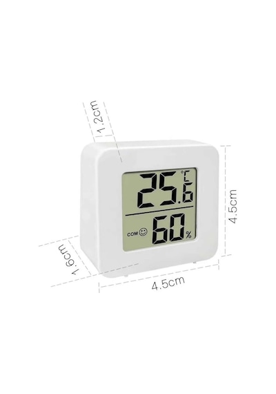 Alkatronik 45mm Mini Nem Sıcaklık Ölçer Hava Durumu Isı Gösterge Dijital Ekran Termometre Ev Od
