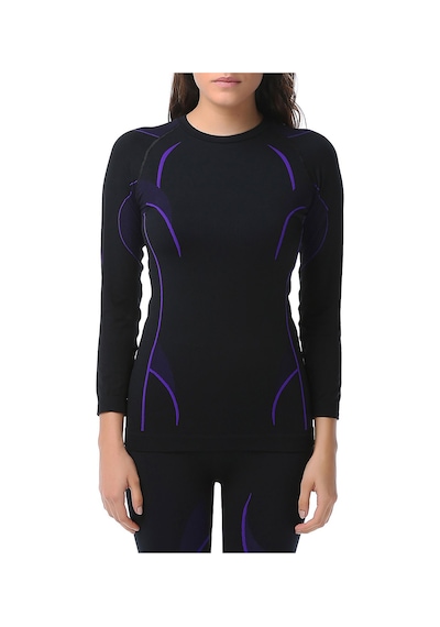 Evolite Thermowear Bayan Mor Termal Üst İçlik Siyah