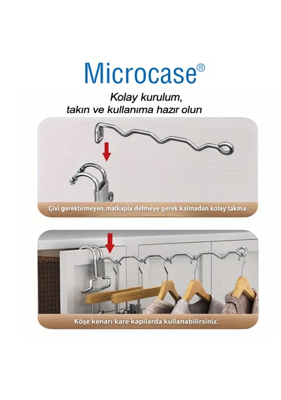 Microcase Pratik Metal Kurutmalık Ve Genel Kullanım Askılığı Al5718