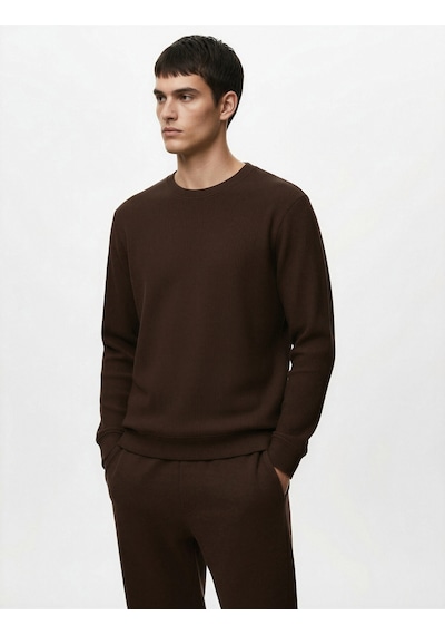 Koton Regular Fit Uzun Kollu Dokulu Basic Bisiklet Yaka Sweatshirt Kahverengi 6wam70192mk Kahverengi Koton Regular Fit Uzun Kollu Dokulu Basic Bisiklet Yaka Sweatshirt Kahverengi 6wam70192mk Kahverengi