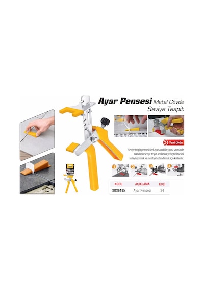 Seramik-Granit Ayar Pensesi Metal Sgs6185