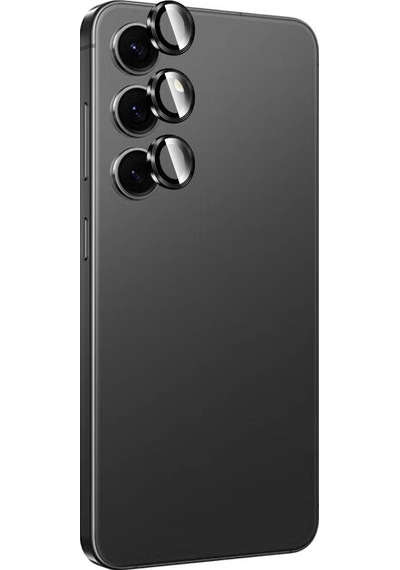 Galaxy   Uyumlu  S24 Zore Titanium Premium Thtterli Kamera Lens Koruyucu-siyah Siyah