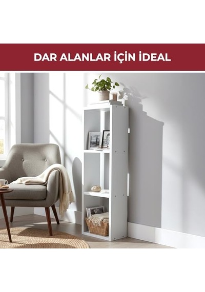 Pikas Elmas Dekoratif Kitaplık Raf -yatay Dikey Kullanım Modern Tasarım Suntalam Çok Amaçlı Stand Çok Renkli