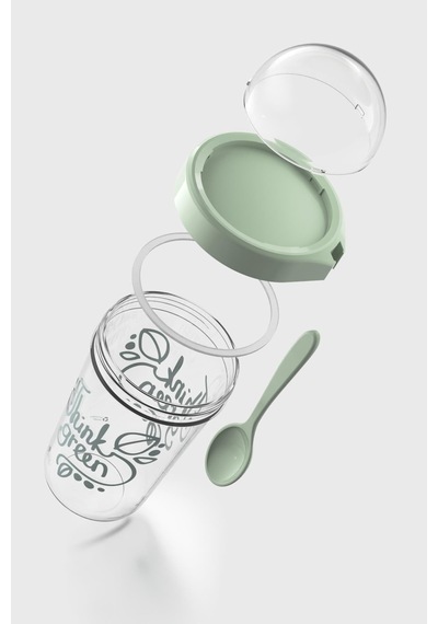 Renga Orbit 600 Ml Think Green Desen Tritan Müsli Ve Atıştırmalık Kabı 192009 Yeşil