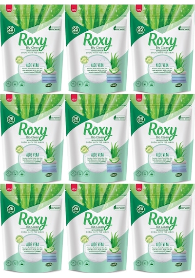 Dalan Roxy Bio Clean Matik Sabun Tozu 800GR Aloe Vera (9 Lu Set)
