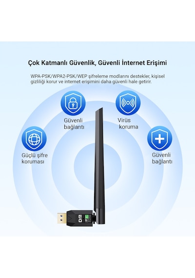 Dm Ad087 Bluetooth 5.0 Adaptör - 600mbps Dual Band Wifi Alıcı Verici Access Point