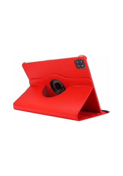 Apple Uyumlu iPad, Pro 4. Nesil M2 2022 11 Inç 360 Dönebilen Uyku Modlu Standlı Pu Deri Kapaklı Kılıf Kılıf