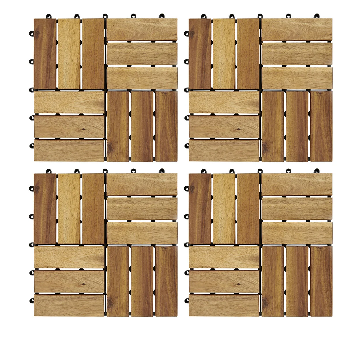 Ahşap Balkon Bahçe Yer Döşemesi 30 30 Cm Ölçülerinde 4 Adet