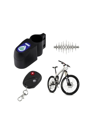 Powermaster Pm-26177 Uzaktan Kumandalı Bisiklet Alarm Kilidi Siyah
