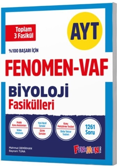 Fenomen Okul Yayınları Ayt Vaf Biyoloji Fasikülleri Seti