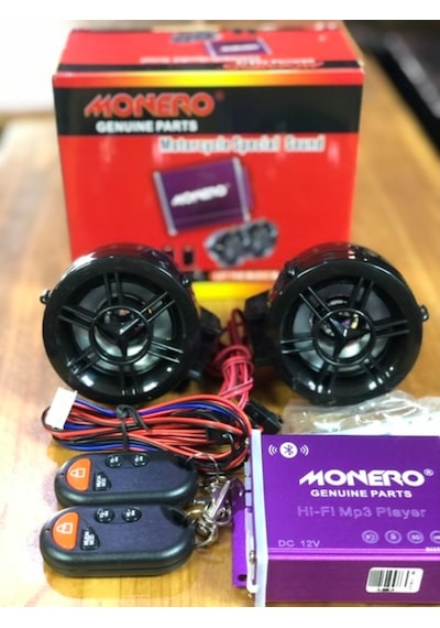 Motosiklet Bluetoothlu Mp3 Çalar Radyo Alarm Sd Kart Usb Türkçe
