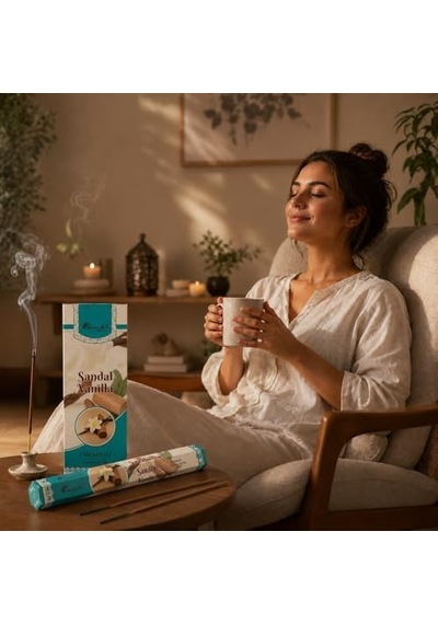 Sandal Ağacı -vanilya Aromatika 20 Adet Çubuk Tütsü Acı Kahverengi