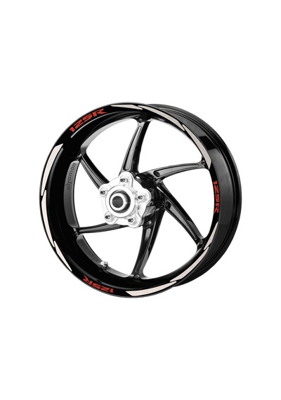 Deeb Cbr125 Jant Şeridi Reflektif Beyaz Kırmızı Model S