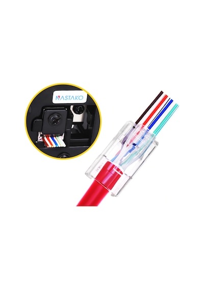 Yeni Nesil Cat5 Cat6 Ez Plug RJ45 Jac Konnektör 100'lü Paket