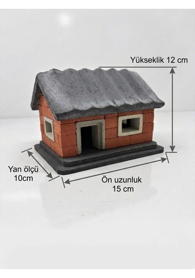 İlk Mini Evim 62 Parça Minyatür Tuğlalı Küçük Ev Tasarımlı Eğitici Yapı Oyuncak İnşaat Seti