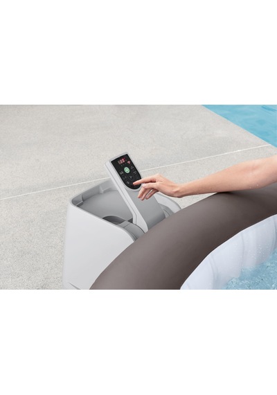 Lay-z-spa Dominica Smart Hydrojet 6001s Enerji Tasarruflu Şişme Spa Havuzu, Mobil Uygulama Kontrollü, 4-6 Kişilik Gri