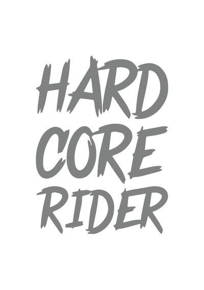 Hard Core Rider Sticker 17x17 Cm Gri