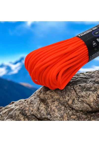 Mg Ropes Bileklik Ve Outdoor Polyester Paracord İp 4 Mm 660 Lb 30 Metre Turuncu (10 Çekirdek)