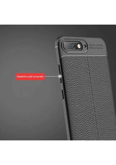 Huawei Y6 2018 Kılıf Deri Tarzı Niss Silikon Case