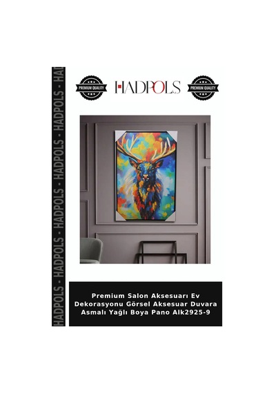 Premium Salon Aksesuarı Ev Dekorasyonu Görsel Aksesuar Duvara Asmalı Yağlı Boya Pano Alk2925-9