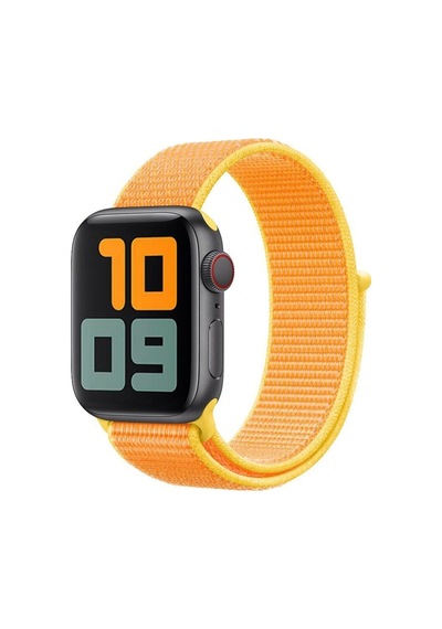 Apple Watch Uyumlu8 45mm Kordon Hasırlı Kumaş Turuncu